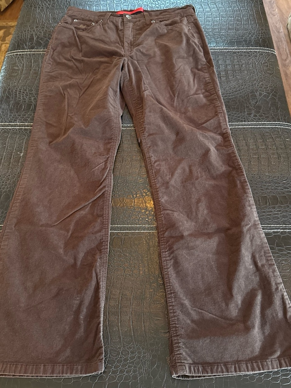 Gloria Vanderbilt Jeans Womens Velvet Size 12 Brown Boot Cut